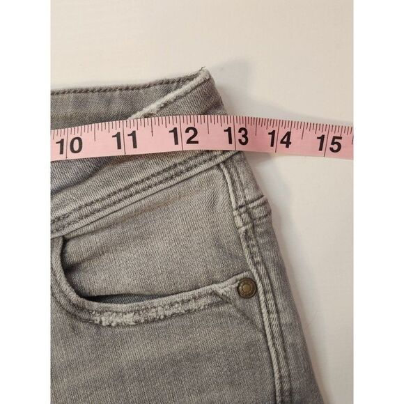 Zara Basic Grey Size 2 embroidered jeans - Picture 4 of 6